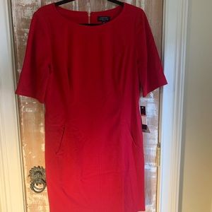 Red 3/4 length sleeve dress from Tahari